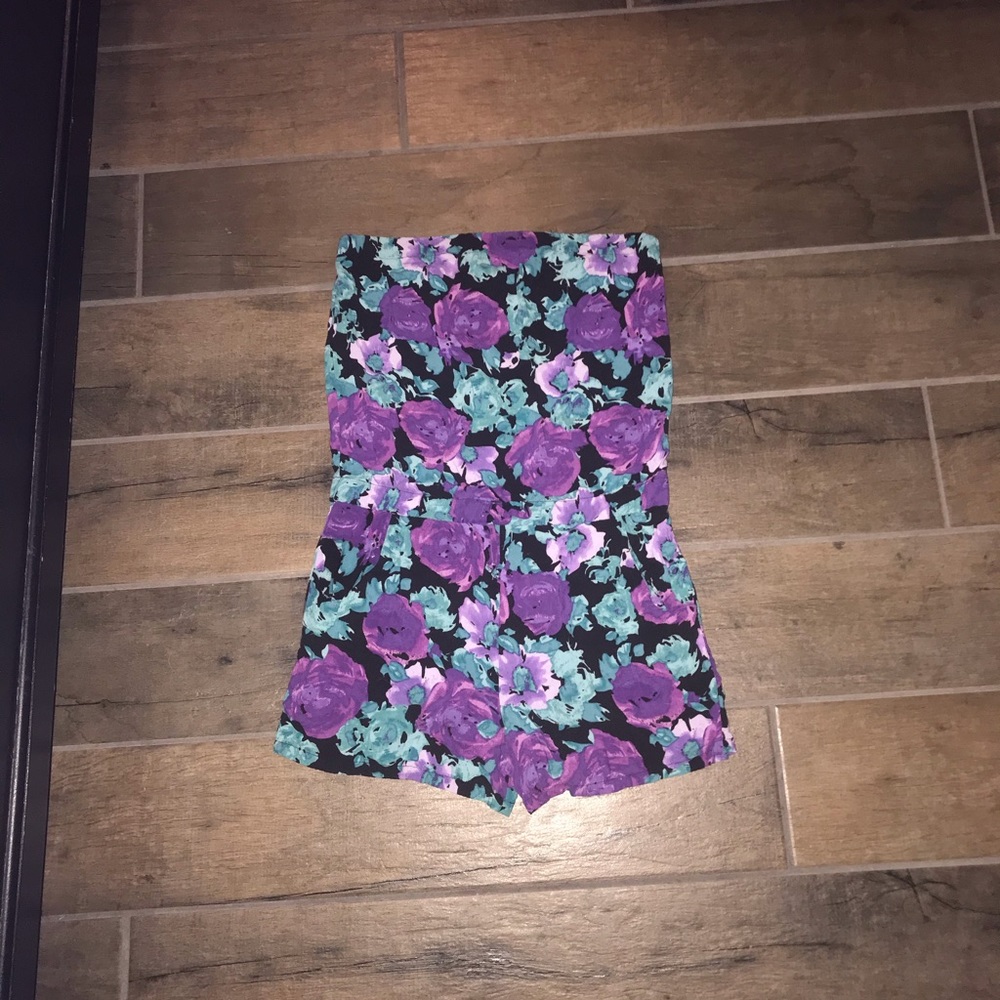 Floral Romper | Strapless